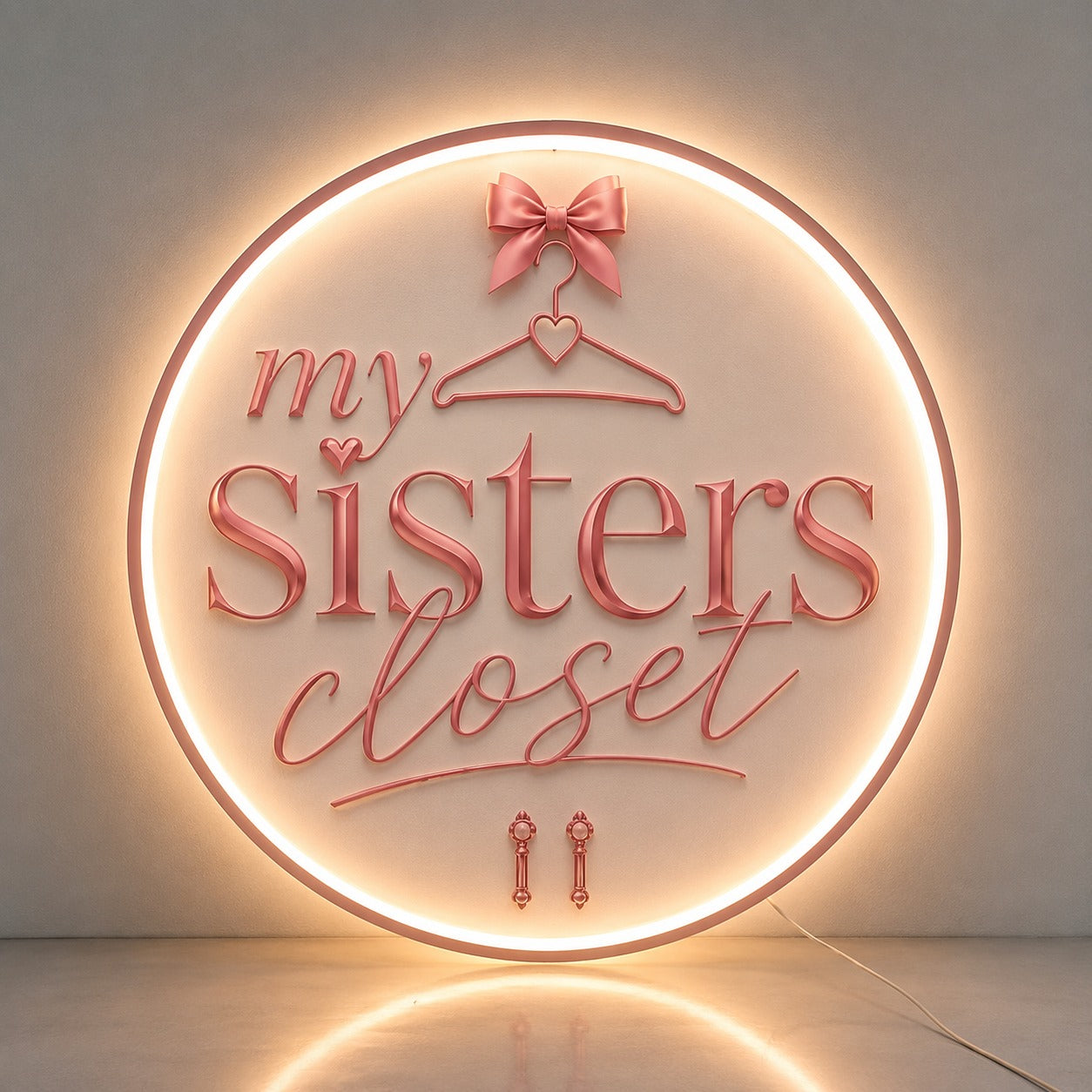 Custom Acrylic Backlit Sign - My Sisters Closet