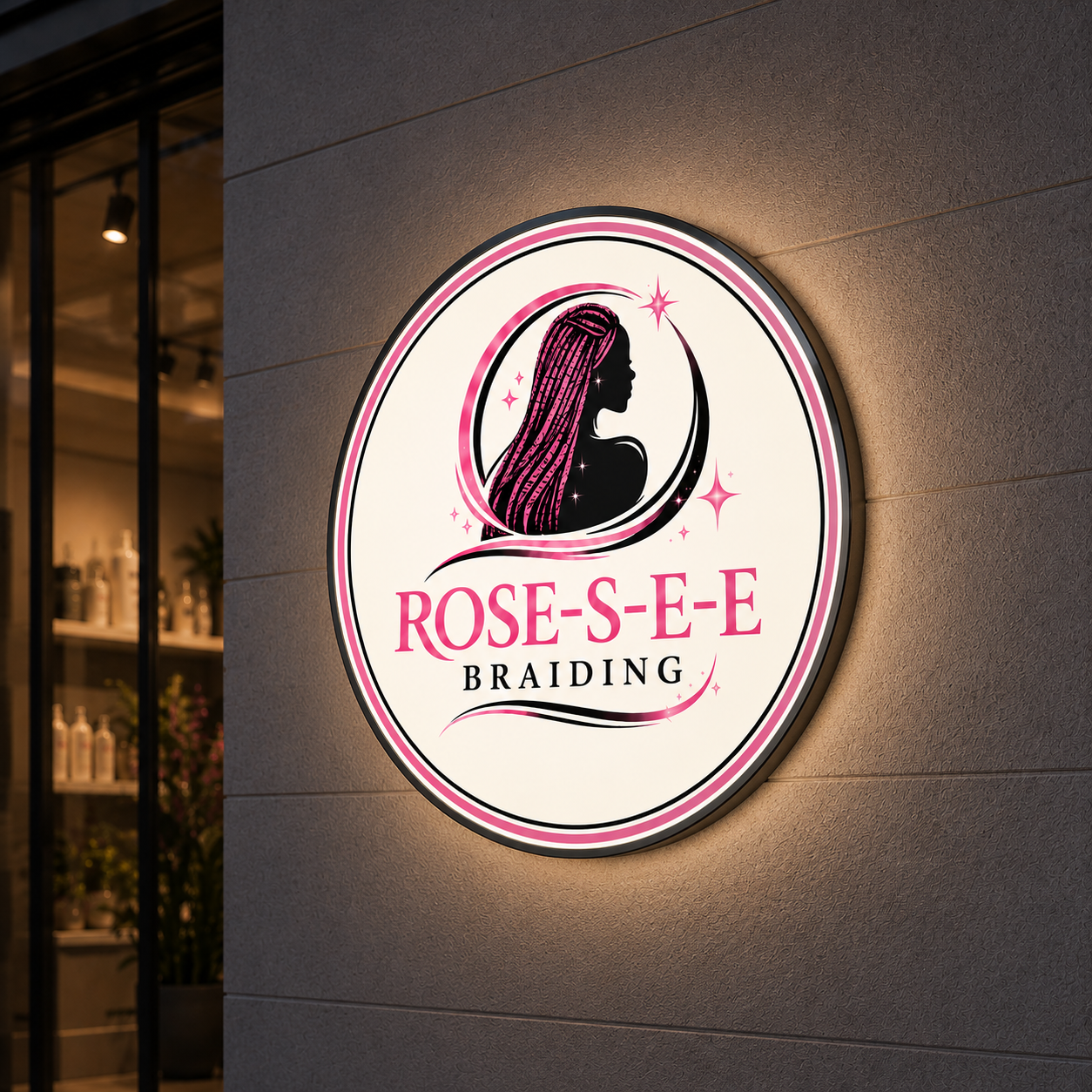 Custom Light Box Sign - ROSE-S-E-E BEAUTY
