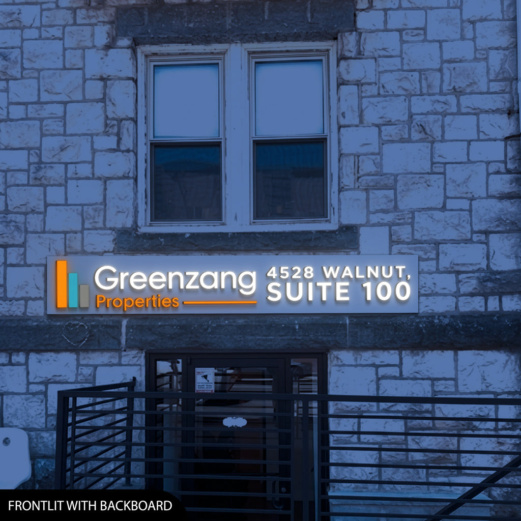 Personalized Frontlit Sign with Backboard – Michael Greenzang