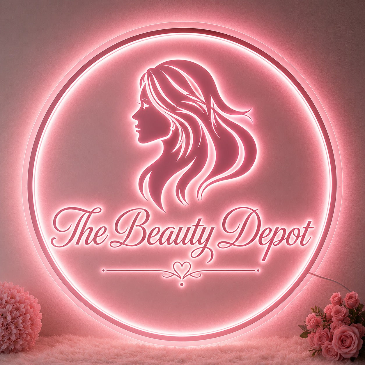 Custom Acrylic Backlit Sign - The Beauty Depot