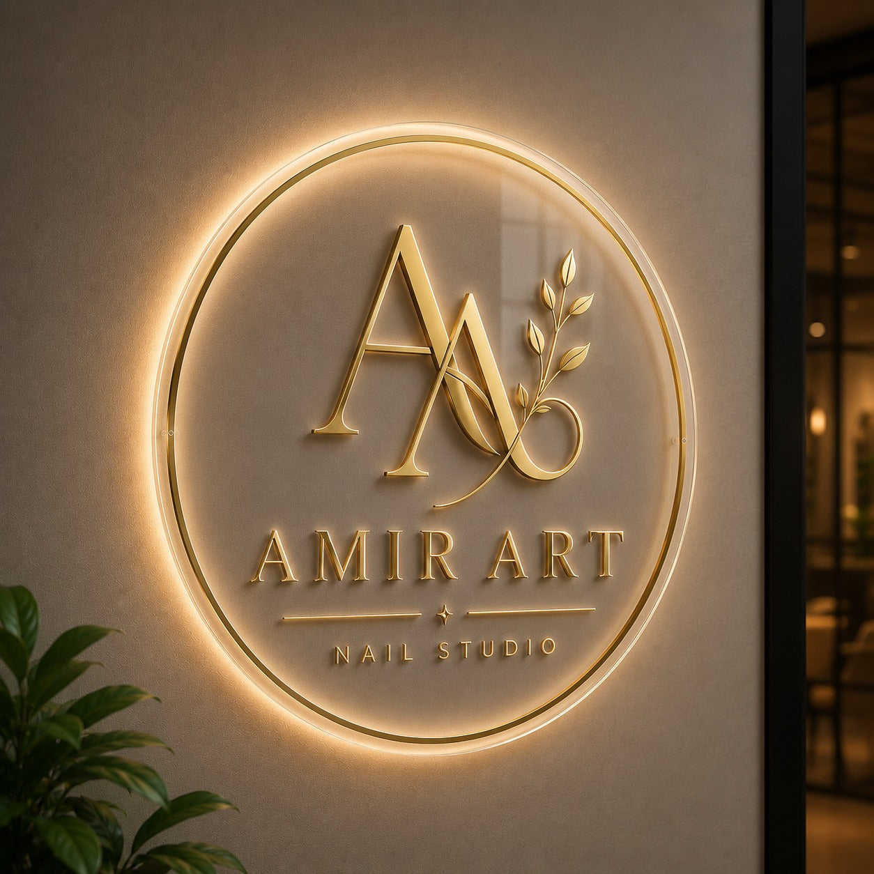 Custom Acrylic Backlit Sign - AMIR ART