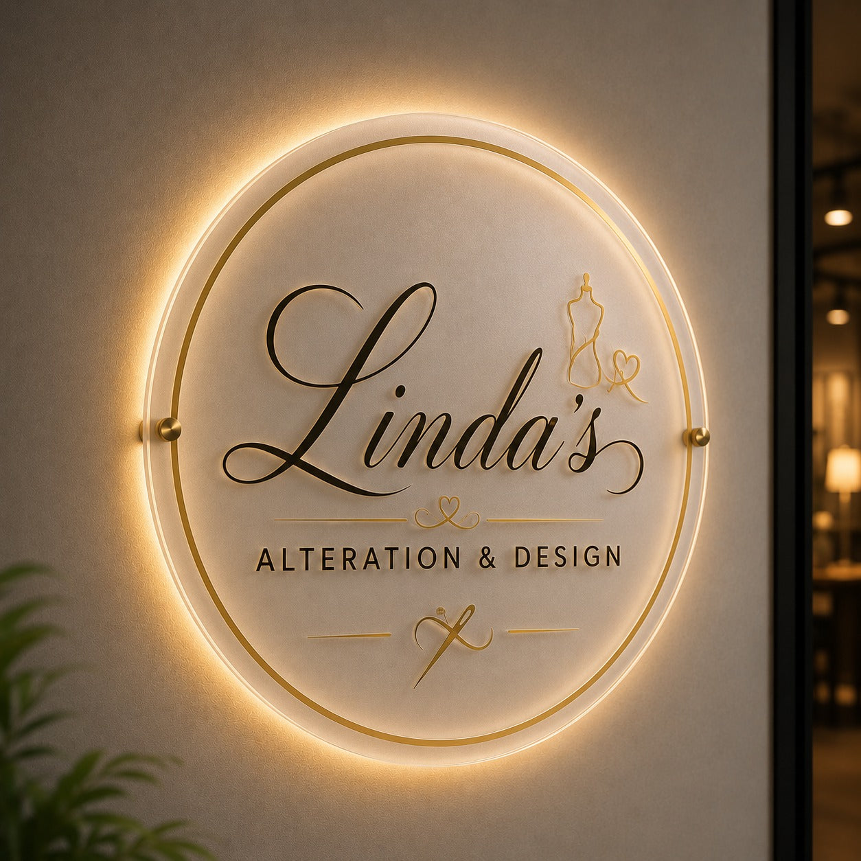 Custom Acrylic Backlit Sign - Majlinda Voci