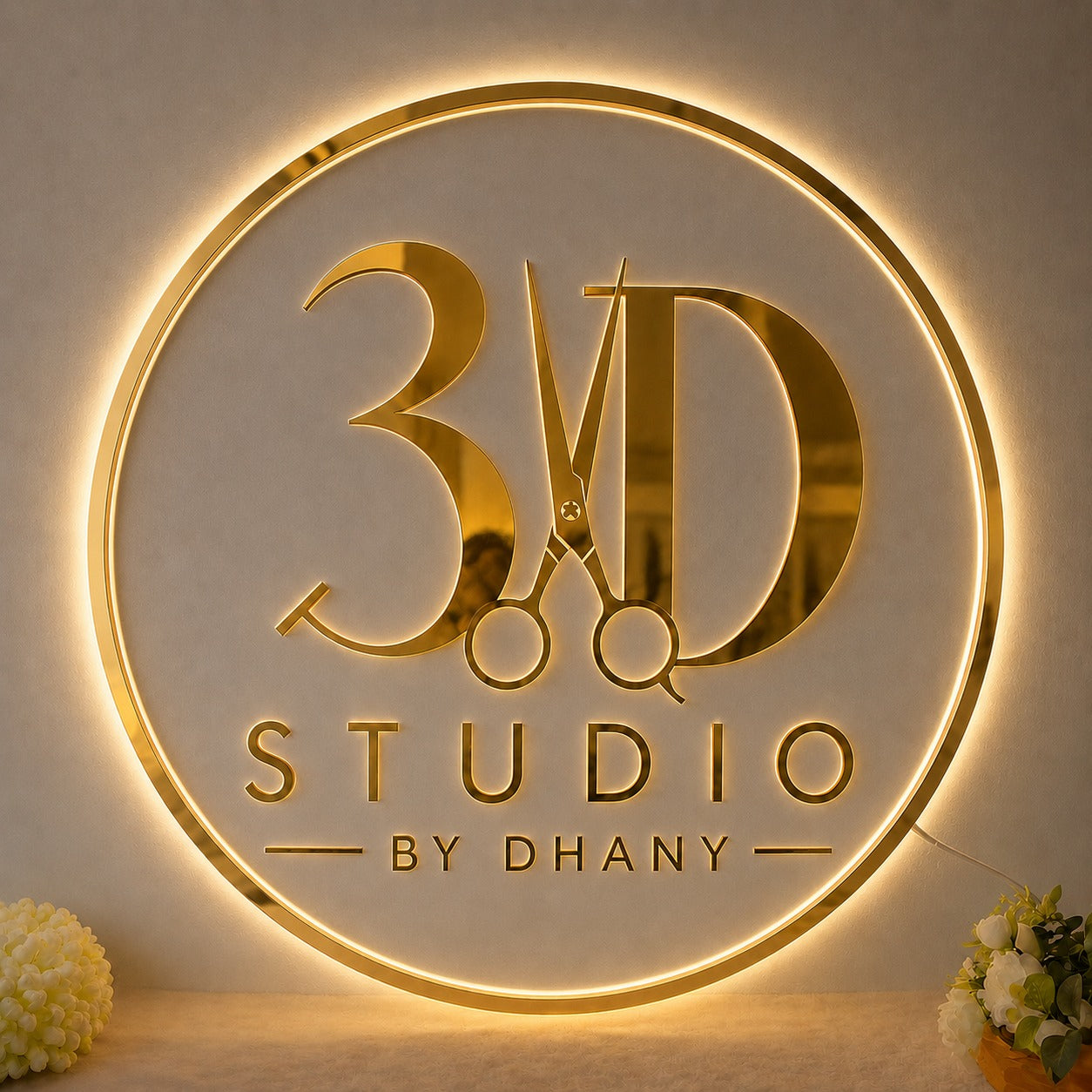 Custom Acrylic Backlit Sign - 3D Studio