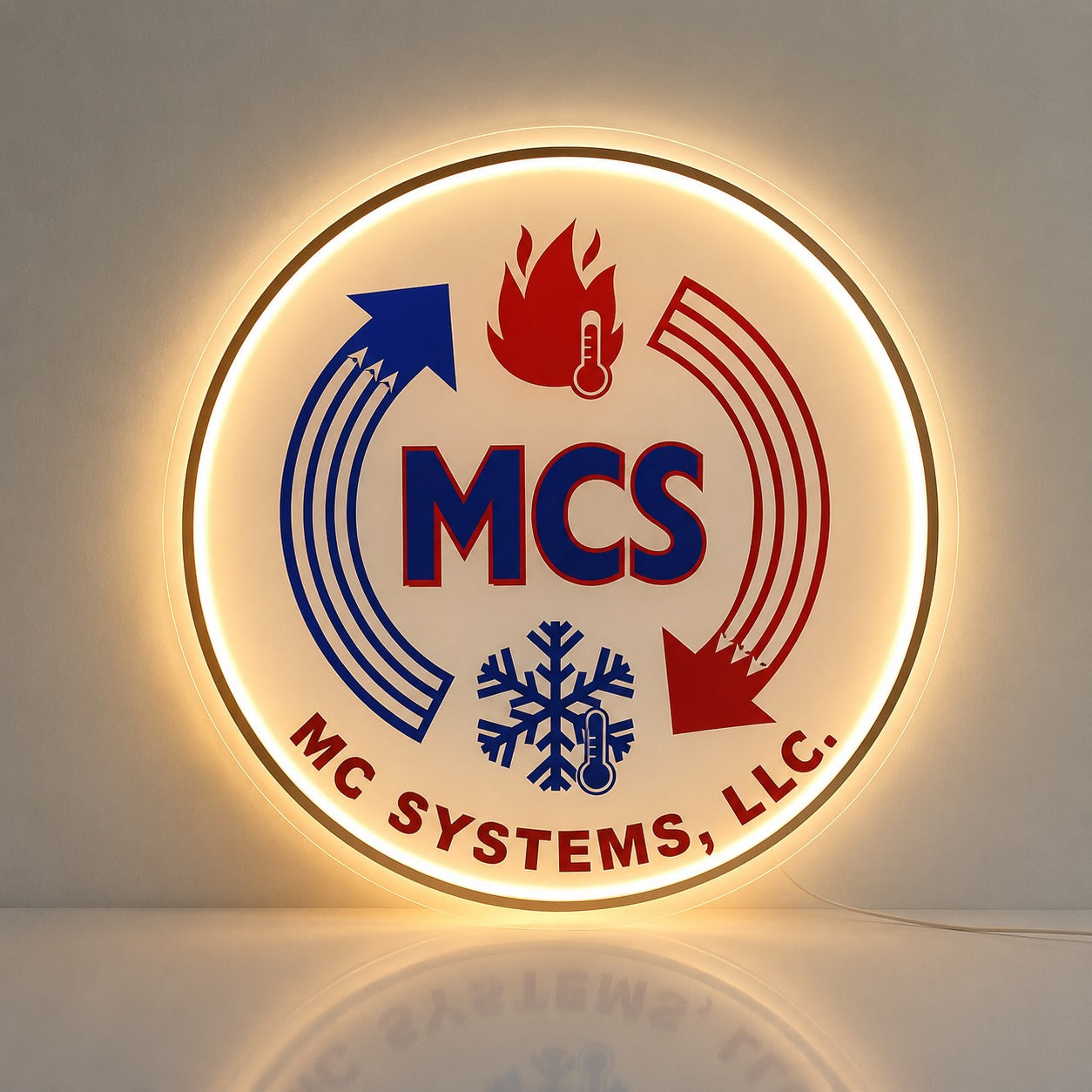 Custom Acrylic Backlit Sign - MCS